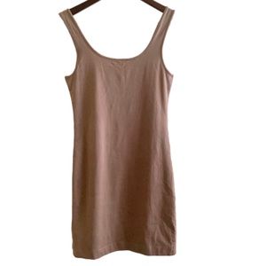 H&M Basic Tank Body Con Dress Taupe Small